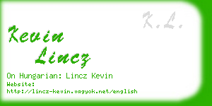 kevin lincz business card